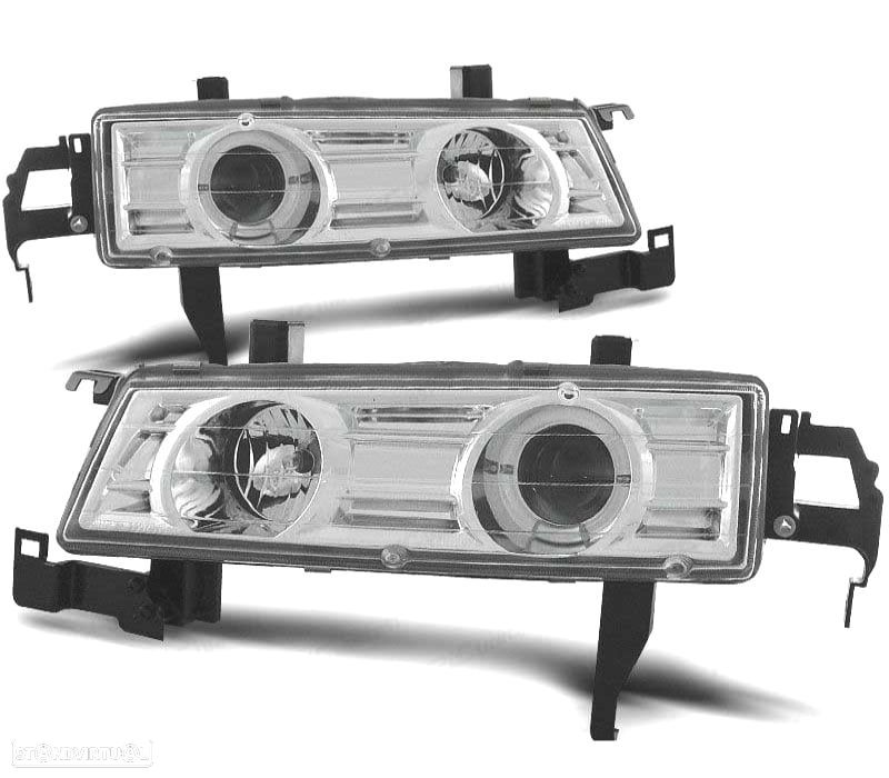FARÓIS ANGEL EYES HONDA PRELUDE 92-96 FUNDO CROMADO - 1