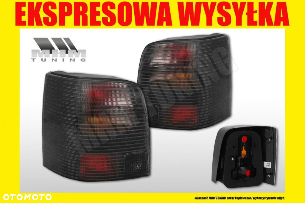 LAMPA TYL KPL TUNING BLACK CZARNE TRESERVW PASSAT B5 3B0 KOMBI 1996-2000 - 2