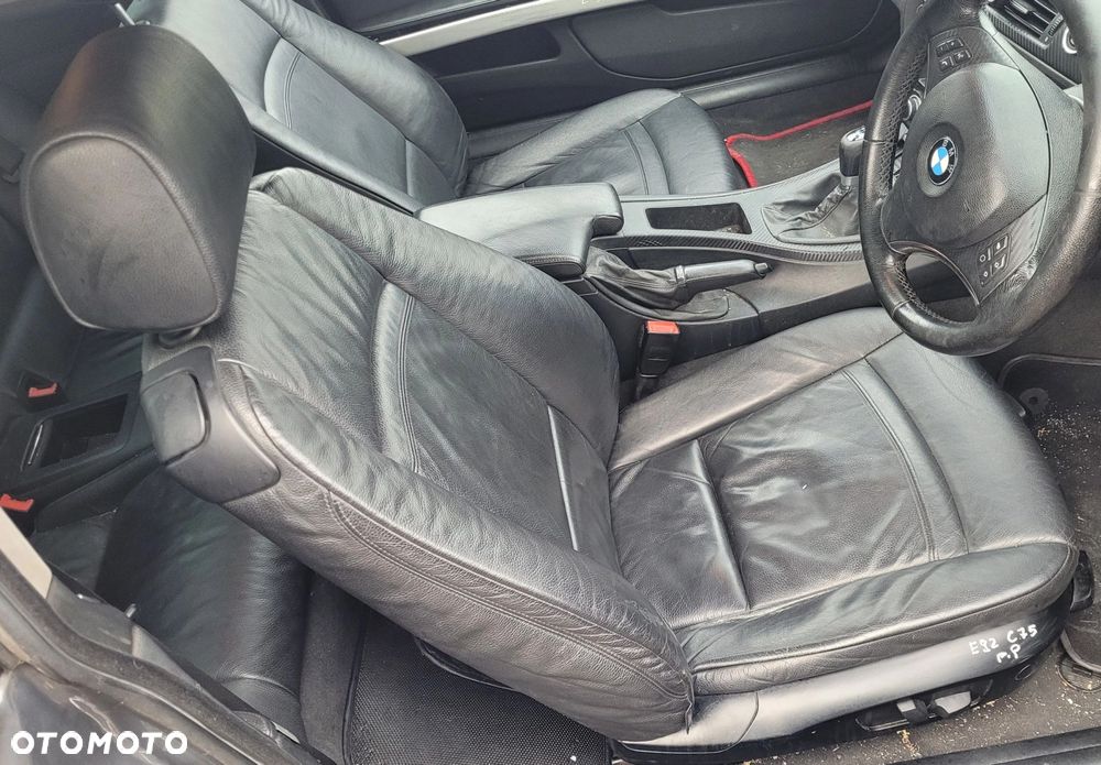 FOTEL PRAWY PRZÓD PRZEDNI BMW E92 COUPE CZARNA SKÓRA C75 - 1