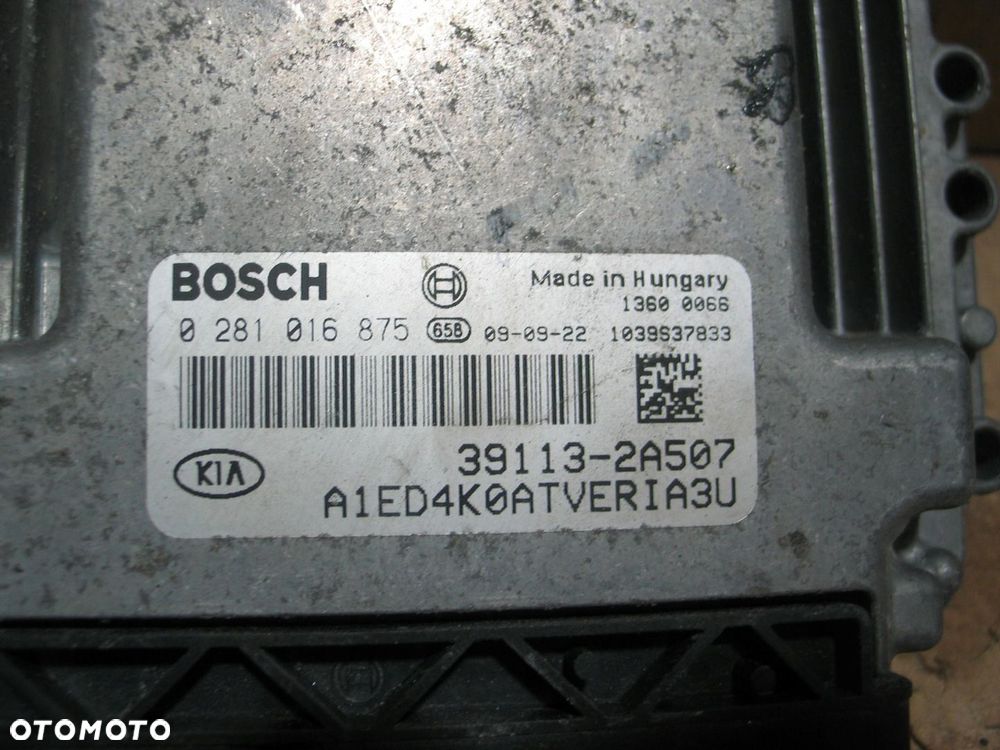 Komputer sterownik silnika kia 1,6crdi bosch 39113-2A507 0281016875 - 5