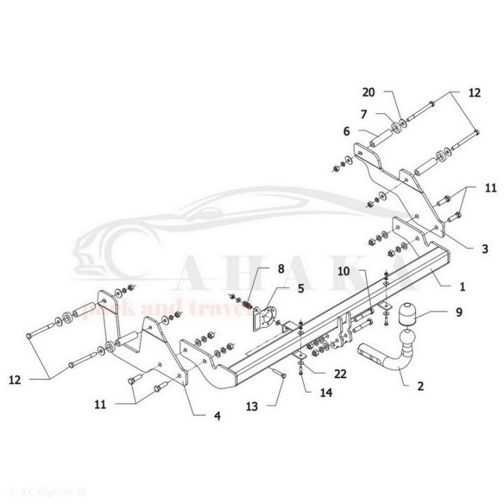 Hak Holowniczy Odkręcany Do Dacia Dokker 2012-2017 - 4