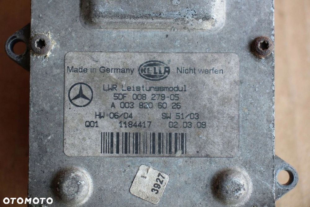 Moduł skrętu Lampy przód przedniej XENON Mercedes w211 0038206026 - 2