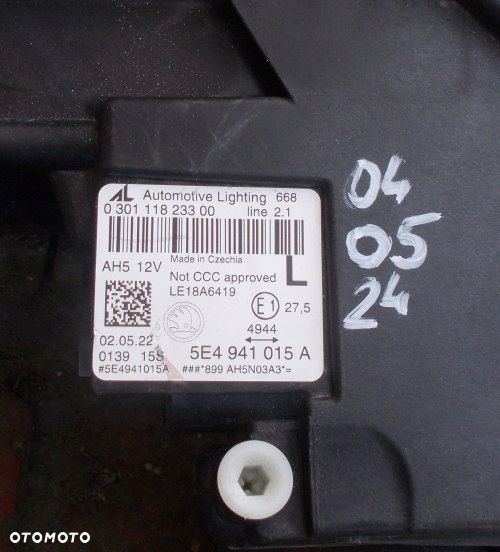 SKODA OCTAVIA 4 IV 5E4 LAMPA LEWA FULL LED ORYGINAŁ EUROPA - 13