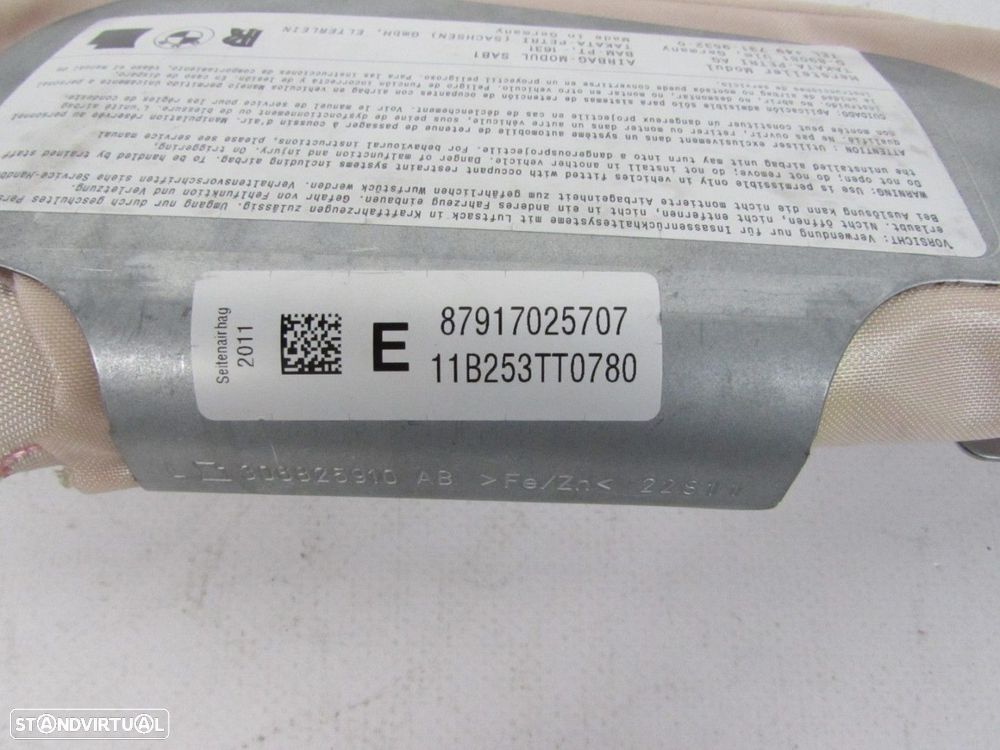Airbag do banco Esquerdo/Frente/Lateral Seminovo/ Original BMW 5 (F10)/BMW 5 Tou... - 3
