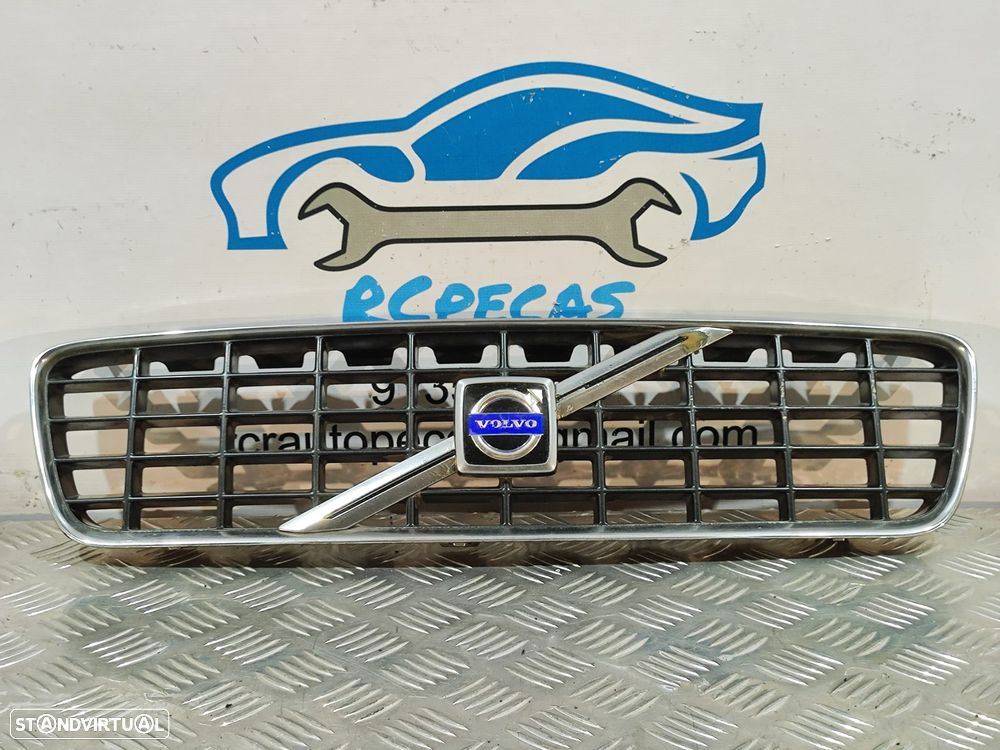 GRELHA CENTRAL FRENTE VOLVO S60 I 1 MK1 384 9190740 9151881 SIMBOLO LOGOTIPO - 7
