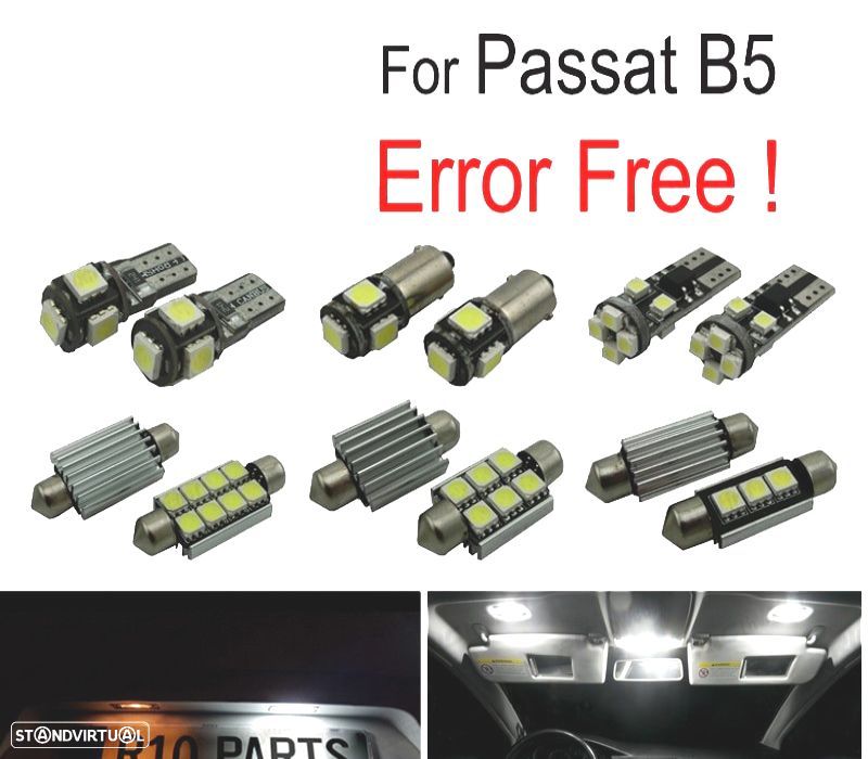 KIT COMPLETO 17 LAMPADAS LED INTERIOR PARA VOLKSWAGEN VW PASSAT B5 97-05 - 1