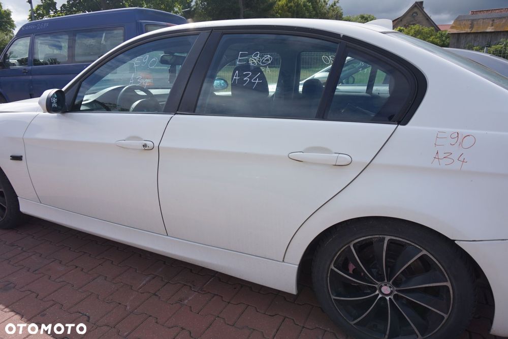 DRZWI TYLNE LEWE 3 E90 SEDAN A34  BIAŁY BMW 2004-2008 - 4
