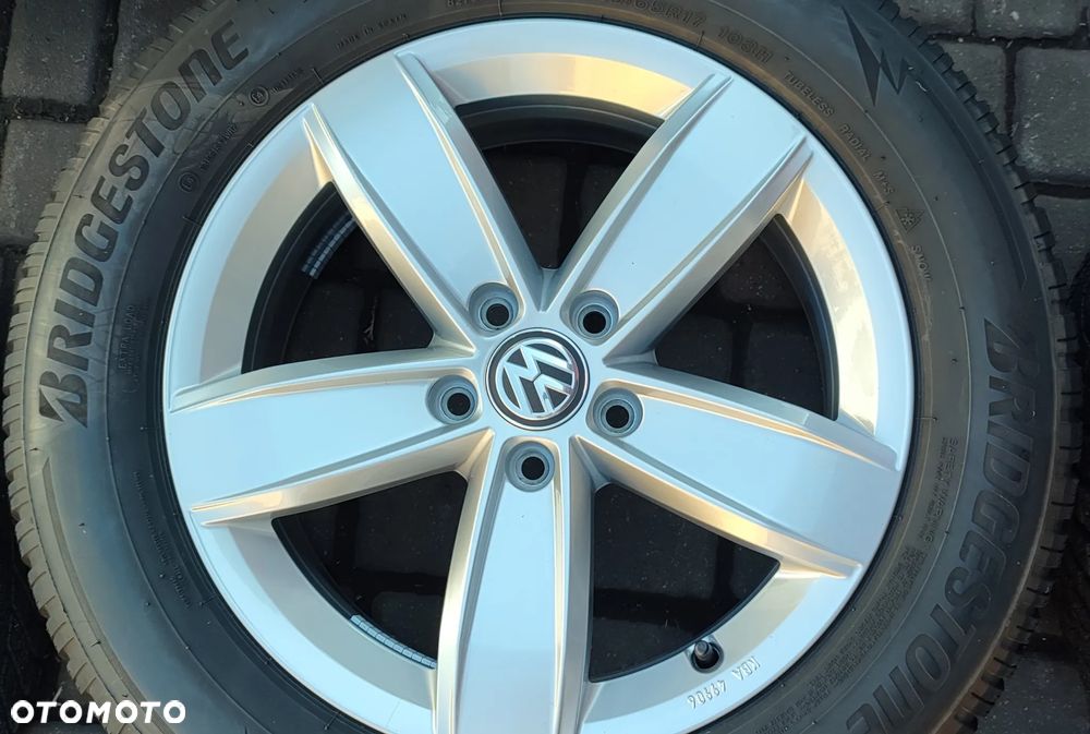 Koła Zimowe Felgi Aluminiowe Vw Tiguan II 17 Cali 5x112 6,5Jx17 Et38 Bridgestone 215/65/17 103H 4x6,7-7,5mm 2021r Idealne !! Starogard Gdański - 5