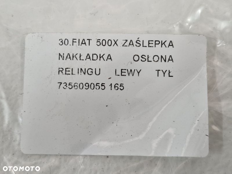 fiat 500x 500 x zaślepka nakładka osłona relingu lewy tył lewa tylna 735609055 - 8