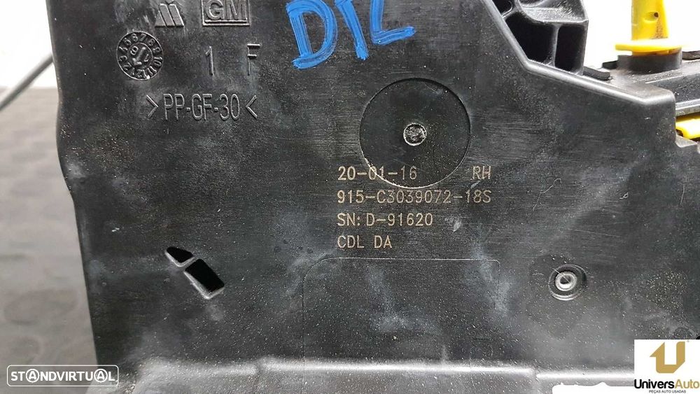 FECHADURA PORTA TRASEIRA DIREITA OPEL ASTRA K LIM. 5TÜRIG EXCELLENCE START/STOP - 9