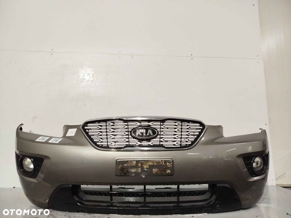 ^ ZDERZAK PRZÓD PRZEDNI DO KIA CARENS III 3 ZŁOTY PIASKOWY HALOGENY - 1