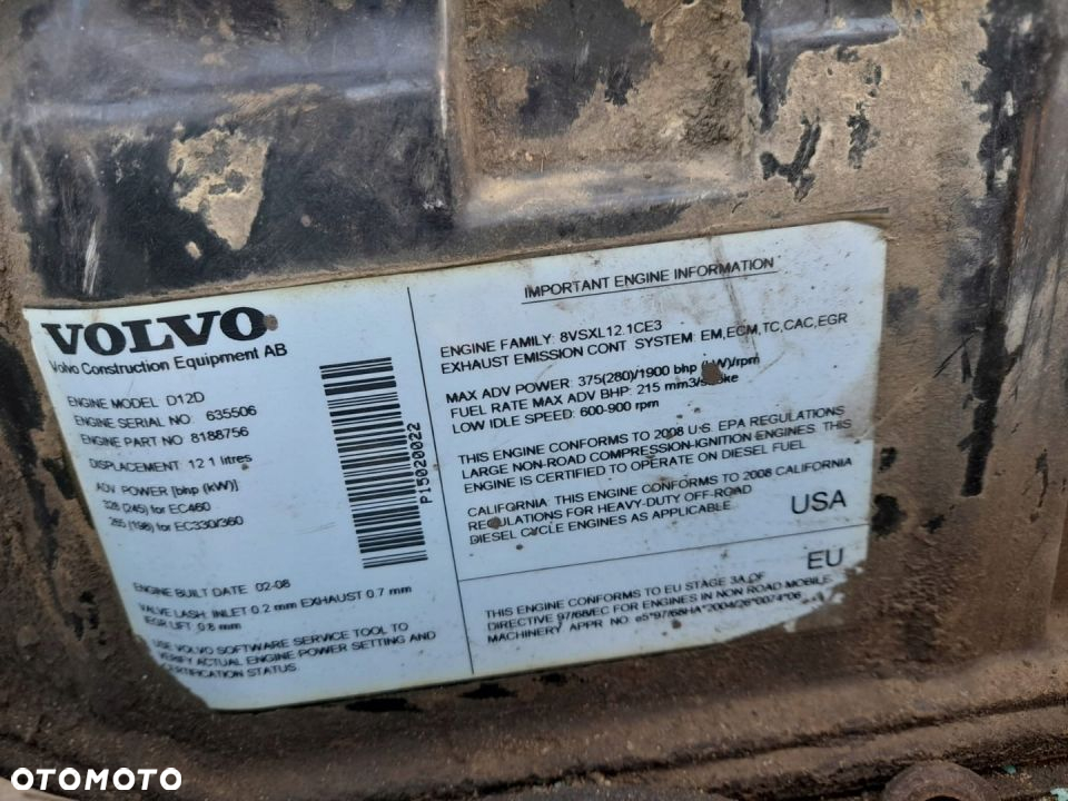 SILNIK KOPARKA VOLVO D12 D12D EBE3 12L - 7
