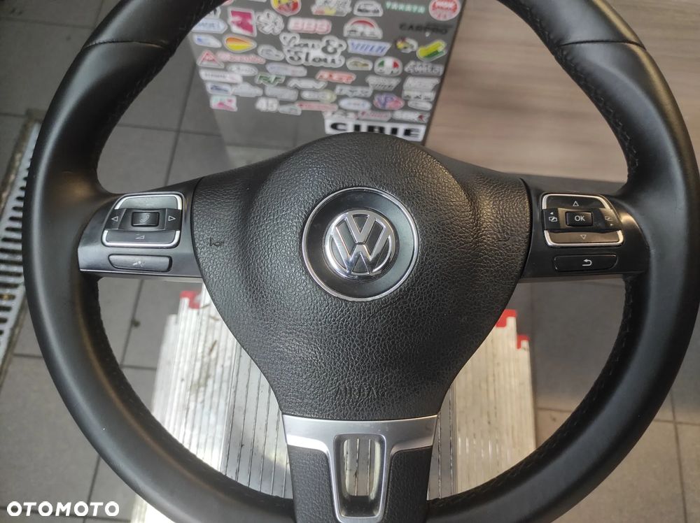 KIEROWNICA 3 RAMIENNA SKÓRA SKÓRZANA MULTIFUNKCJA R LINE VW TIGUAN PASSAT B6 B7 CC SIROCCO CADDY GOLF 5 6 TOURAN EOS POLO 5 6 WYSYŁKA !!! - 3