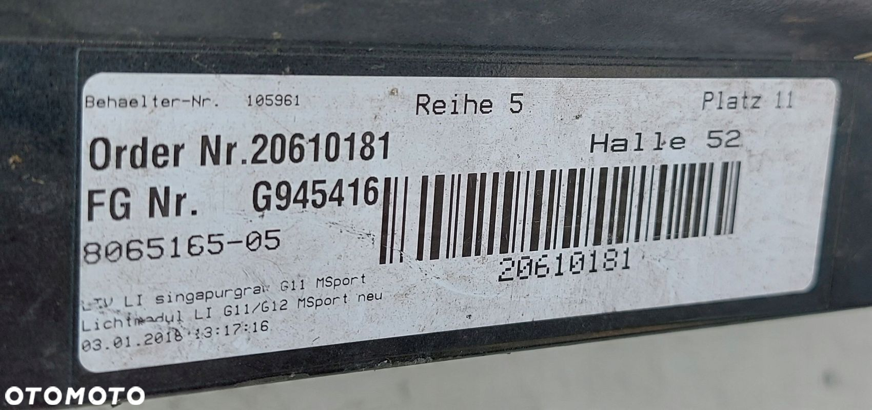 BMW 7 G11 M pakiet listwa progowa próg lewy - 7