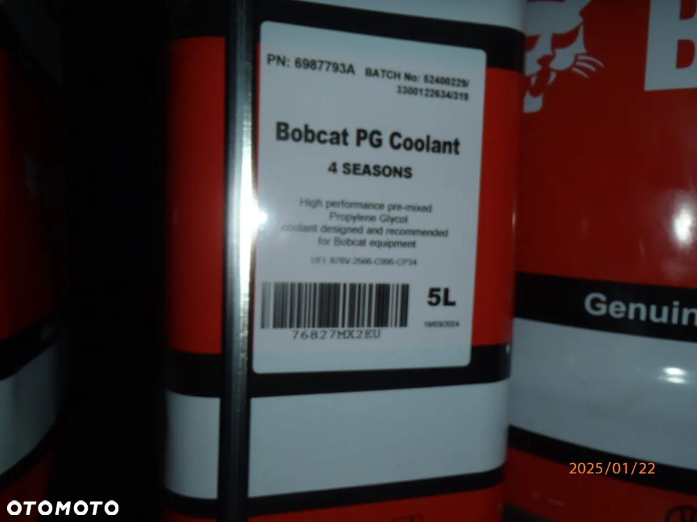 Płyn chłodniczy chłodzący chłodnicy Cat Jcb Case Bobcat Catepilar New Holland Massey Ferguson John Deere Bobcat Coolant glikol 6987793A oryginal - 16
