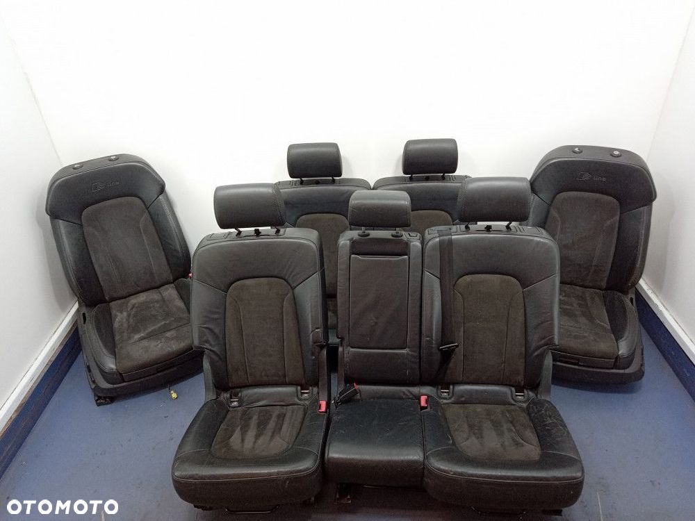 AUDI Q7 I 4L FOTELE KANAPA KOMPLET 3 RZĘDY 7 OSÓB S-LINE PÓŁSKÓRY - 1