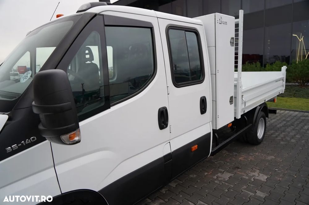 Iveco DAILY 35-140 / BASCULATOR / CU TRACȚIE MÂNĂ / DOUĂ TRACȚII / MANUAL / 6 LOCURI / - 17