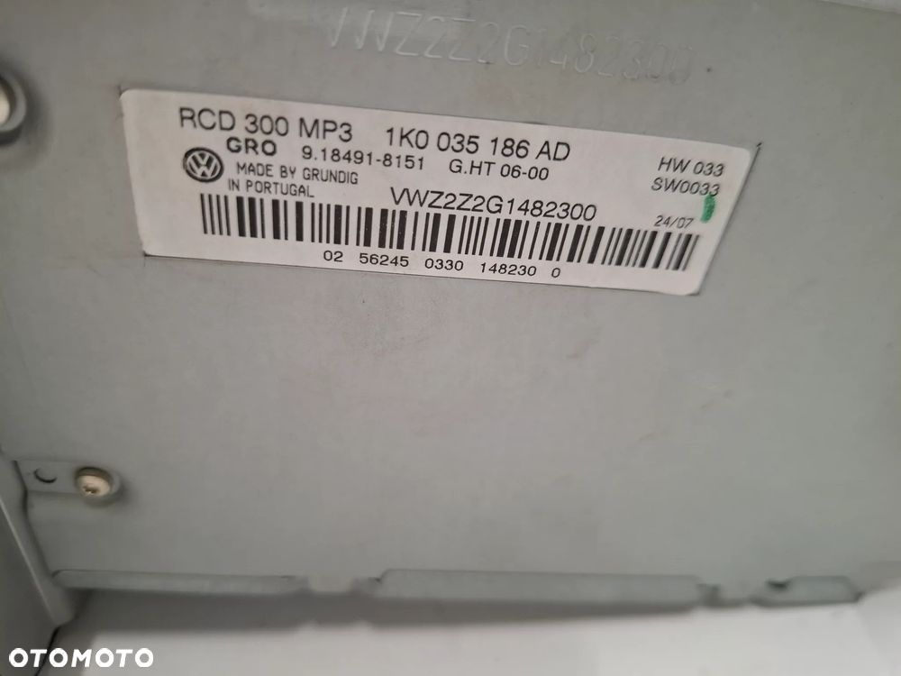 RADIO CD MP3 VW GOLF V TOURAN CADDY SLASK WYSYLKA - 3