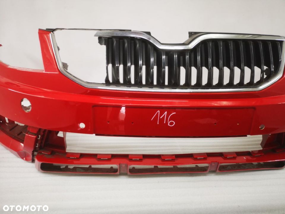 SKODA OCTAVIA III SCOUT ZDERZAK PRZEDNI PRZÓD CZERWONY NA SPRYSKI + 4 X PDC nr aukcji nz116 - 6