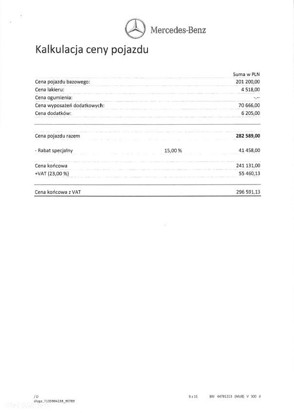 Mercedes-Benz Klasa V 300 d 9G-Tronic (d³ugi) - 39