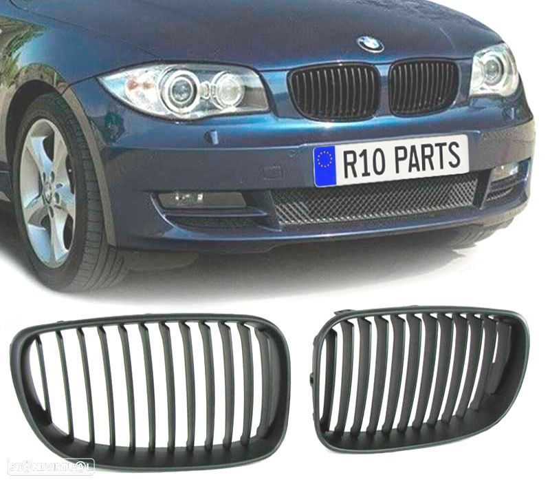 GRELHAS BMW E81 E82 E87 E88 07-11 PRETO MATE - 1