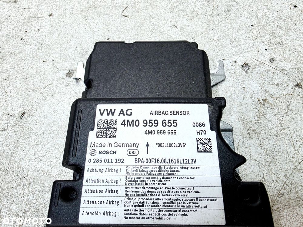 MODUŁ SENSOR STEROWNIK PODUSZEK AIRBAG AUDI Q7 4M 4M0959655 - 5