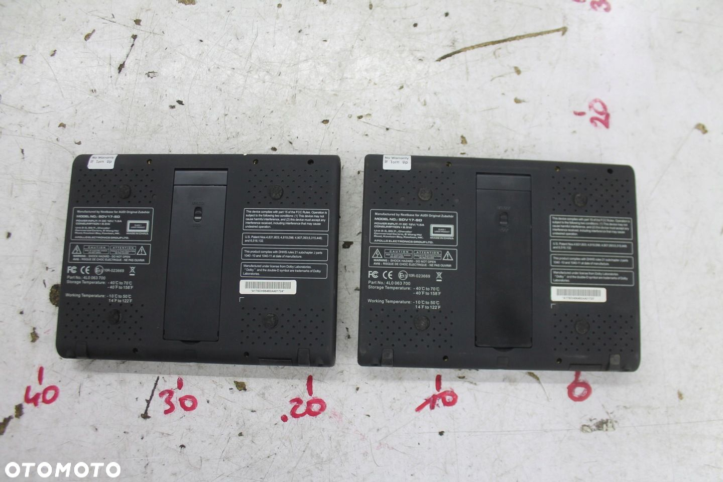 EKRAN MONITOR DVD ZESTAW UCHWYT 4L0064700 AUDI Q7 4L 05-09 - 4