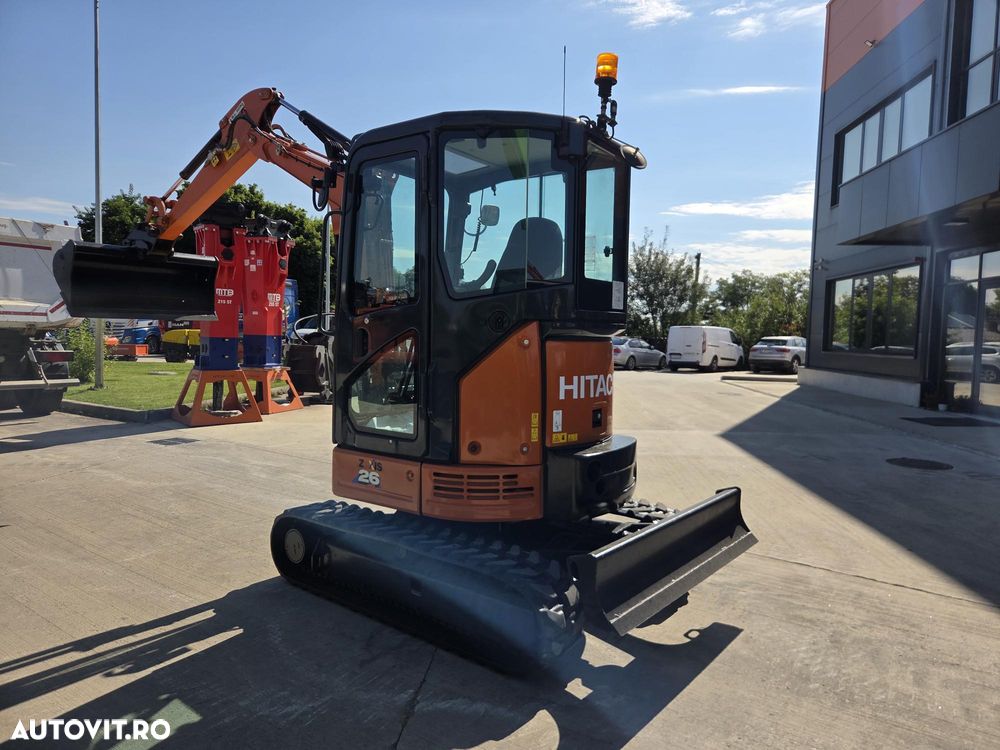 Hitachi ZX26U-6, 2024, 939 ore, Masa operationala 2,74tone, CUPLA RAPIDA mecanica+cupa ingusta+cupa lata+cupa taluz neinclinabila, LAMA NIVELARE, inst picon pe brate, fara aer conditionat, latime 1,2m, ridica 1,6 tone, JAPONIA, leasing-PROMOTIE 31.900Eur+Tva - 11