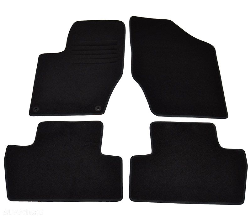 Covorase mocheta Peugeot 308 5 usi si SW Combi 9/2007-2013 Negru, set de 4 bucati - 1