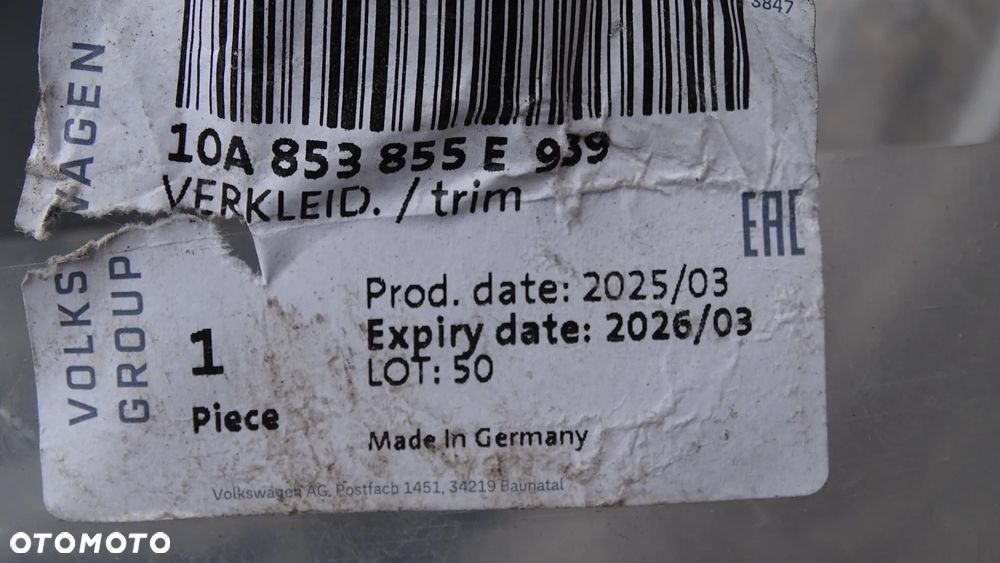 VW ID3 10A - listwa progowa lewa NOWA ORYGINAŁ !!! - 12