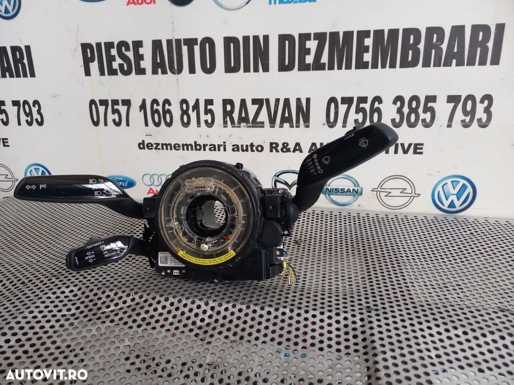 Banda Spira Spirala Volan Airbag Maneta Audi A8 4H D4 An 2010-2011-2012-2013-2014-2015-2016-2017 Cod 4H0907129B 4H0953502B 4H0953568A Dezmembrez Audi A8 4H D4 3.0 Tdi Quattro Motor CDT Cutie MXU Volan Stanga - Dezmembrari Arad - 3