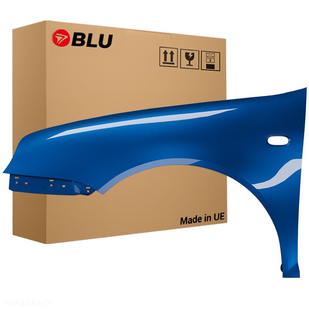 BLU Błotnik VW GOLF IV 4 LW5Y lewy niebieski 97-06 przód ocynk TechnoBlau - 1