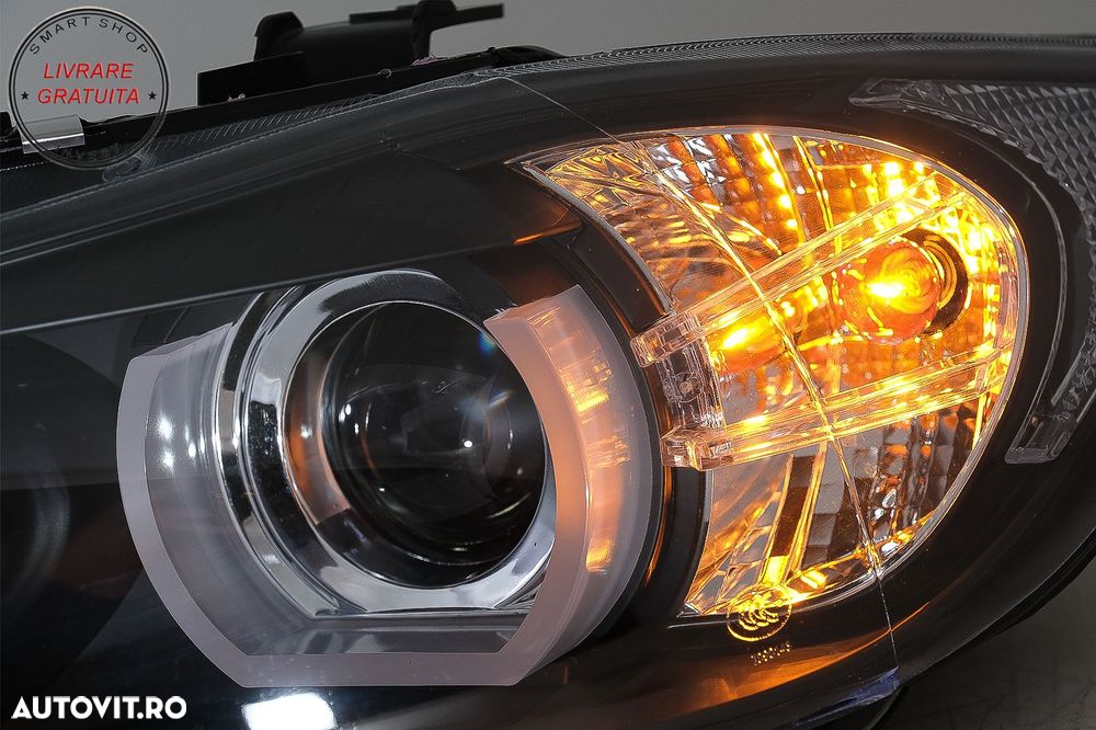 Faruri Halogen U-Led 3D Dual Halo Rims BMW Seria 3 E90 Limuzina E91 Touring (03.20- livrare gratuita - 9