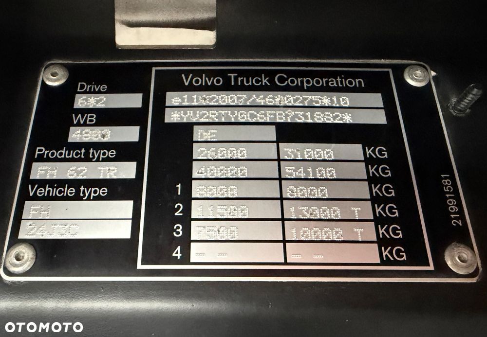 Volvo FH 460/Euro 6/MEILLER 20.70/full serwis/ADR/ - 40