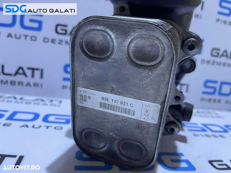 Suport Carcasa Corp Filtru Radiator Racitor Ulei Termoflot Skoda Superb 2 1.6 TDI CAYC 2008 - 2015 Cod 03L115389H 03L117021C - 2