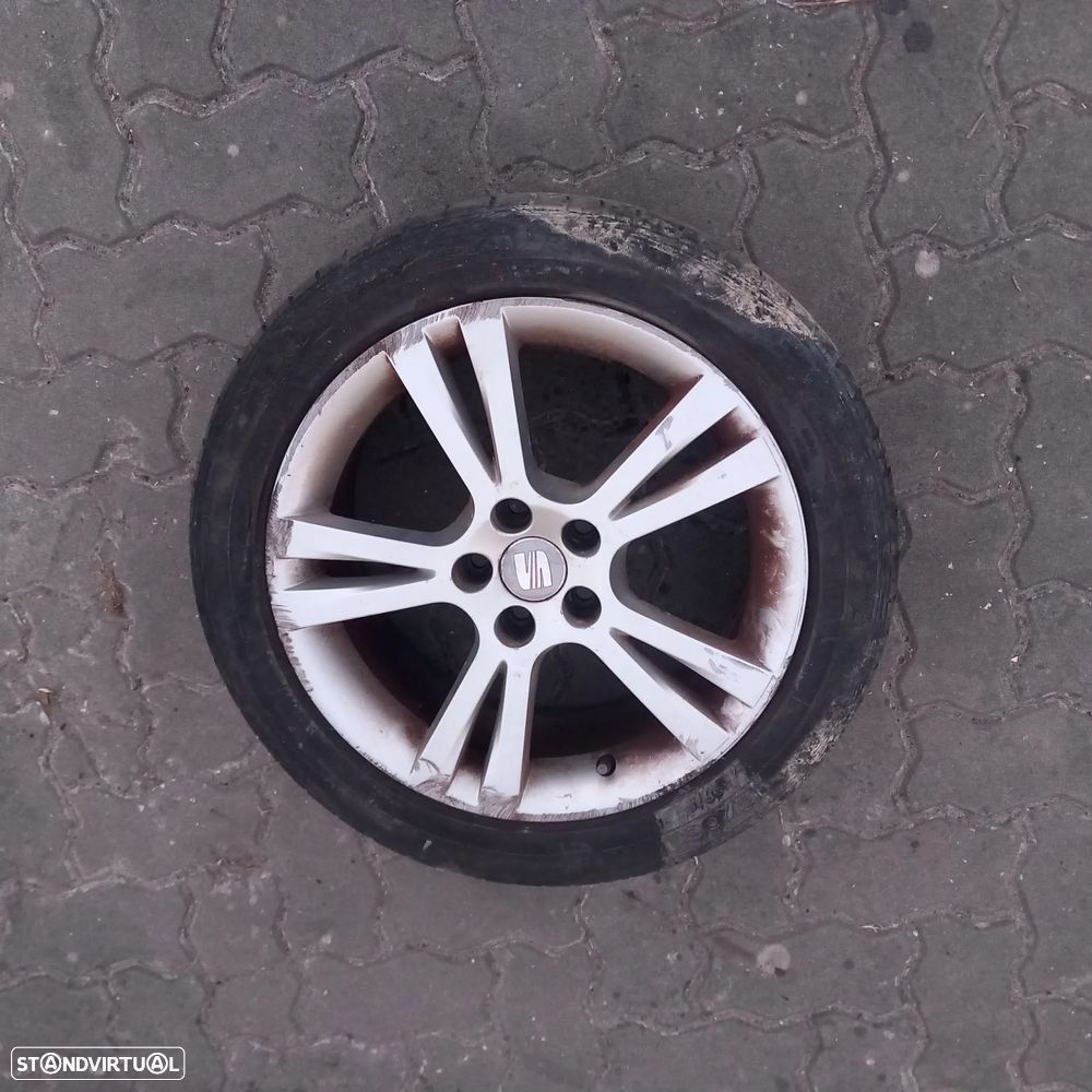 Conjunto jantes 16 seat ibiza 6j ( pneus estao gastos ) - 2