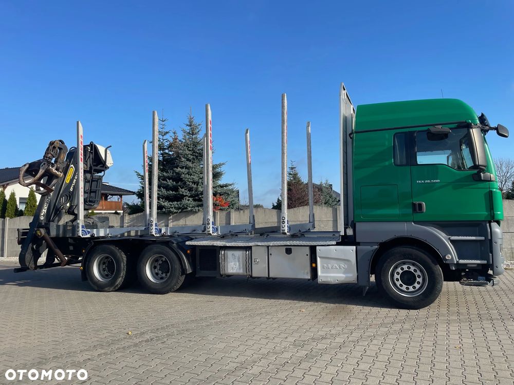 MAN TGX 26.500, 6x4, HDS EPSILOM M12Z, do transportu drewna. - 3