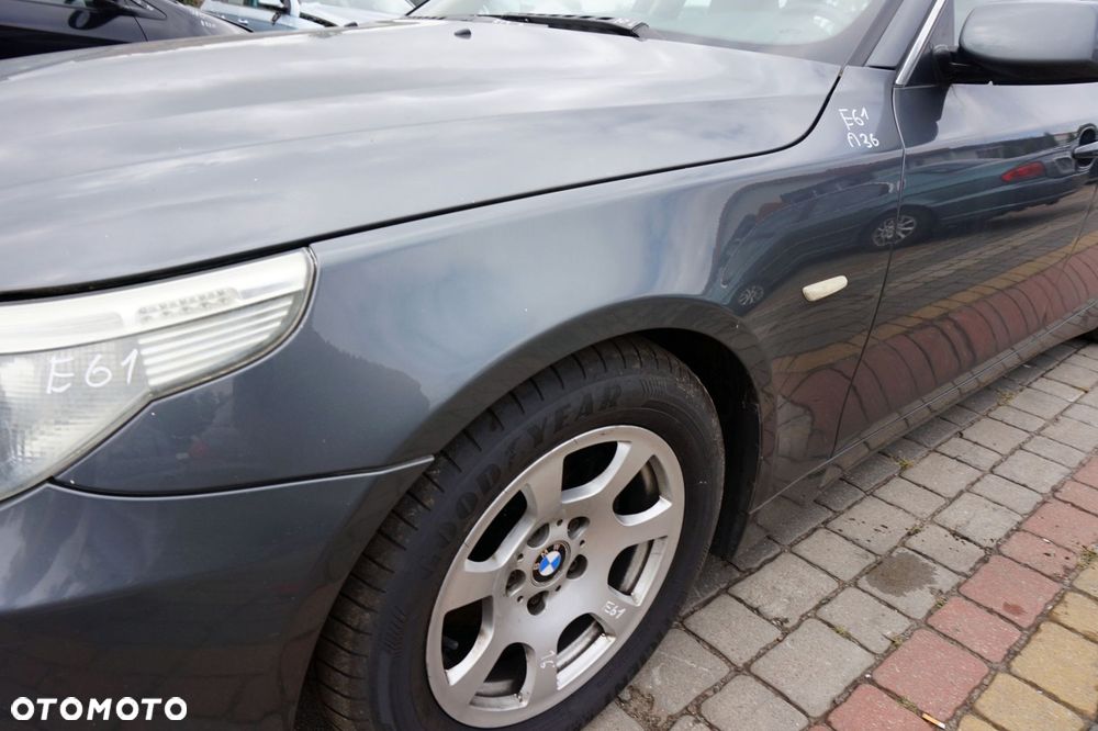 BŁOTNIK PRZEDNI LEWY 5 E61 A36  SZARY TITANGRAU BMW 2003-2007 - 2