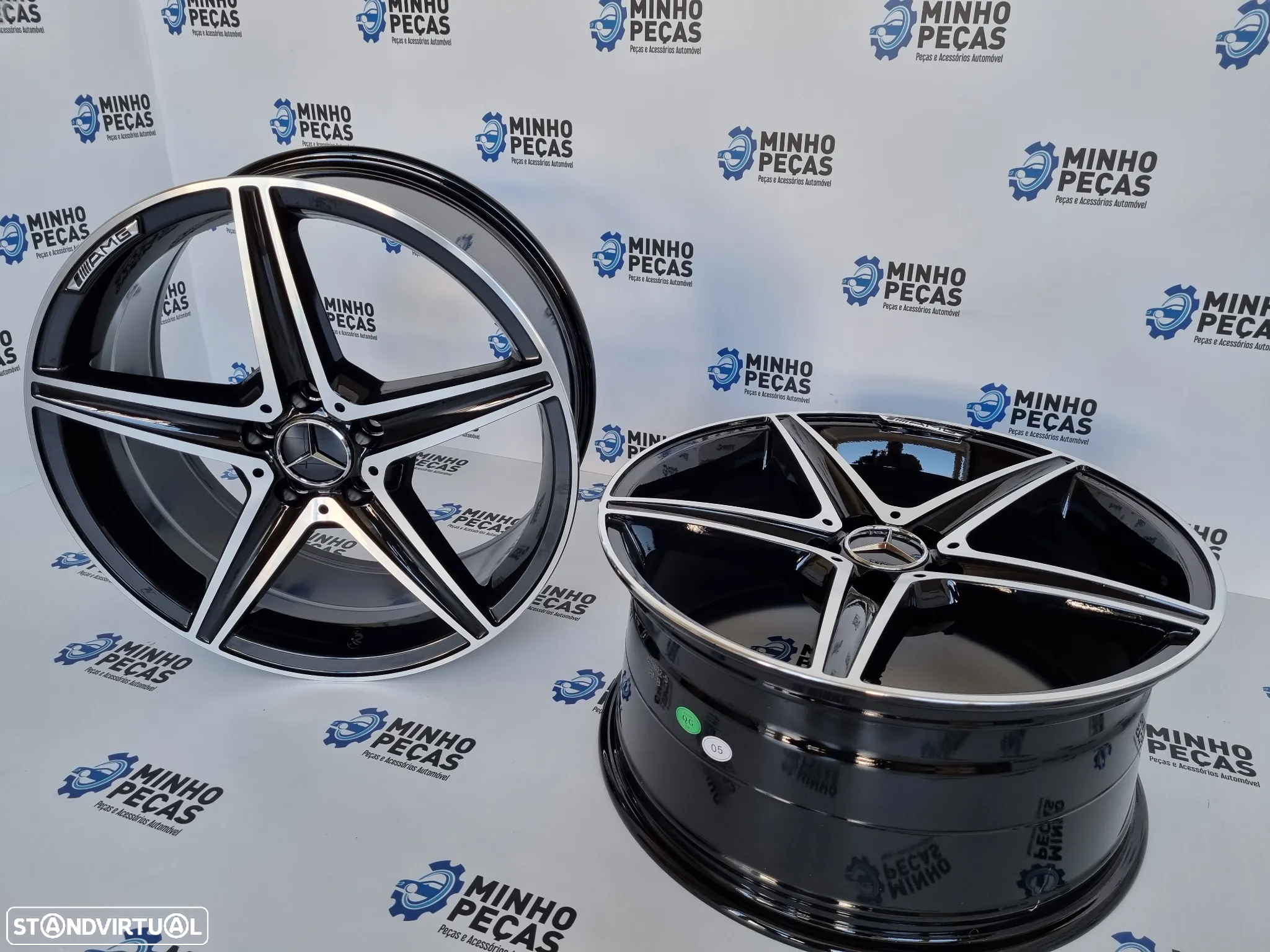 Jantes Mercedes (W205) AMG em 18 Preto Polido - 6