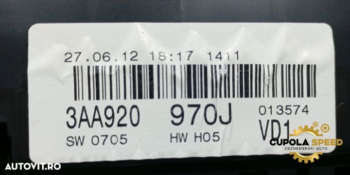Ceasuri bord anglia 3AA920970J Volkswagen VW Passat B7 [2010 - 2015] - 2