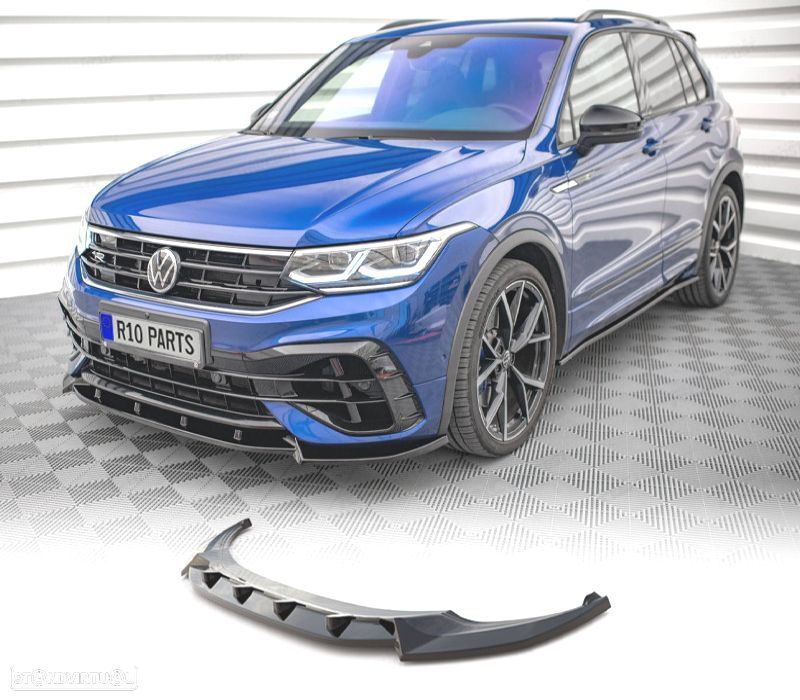 SPOILER LIP VOLKSWAGEN VW TIGUAN 16-24 LOOK R PRETO BRILHANTE - 1