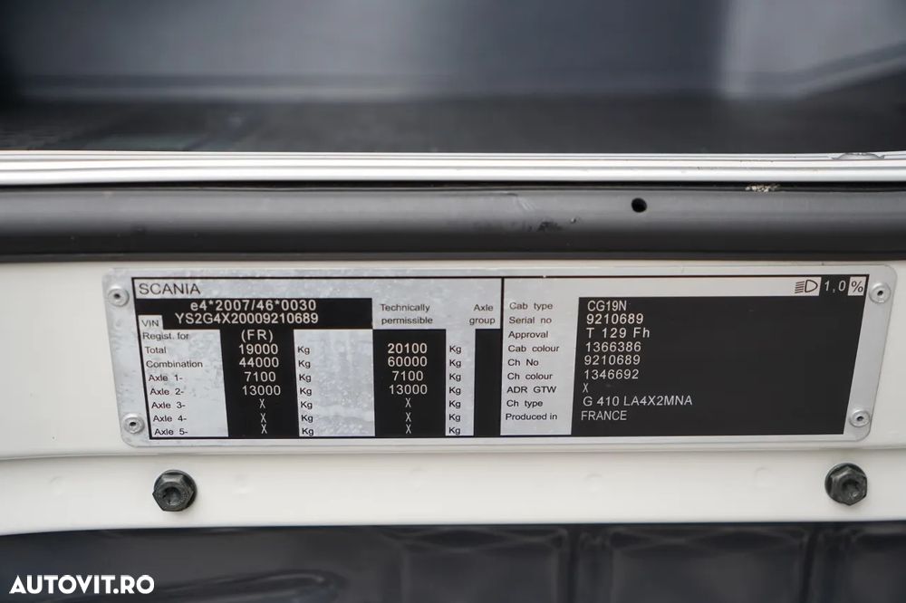 Scania G 410 / RETARDER / CABINĂ JOSĂ / IMPORTAT / CONTRACT POST-SERVICE - 33