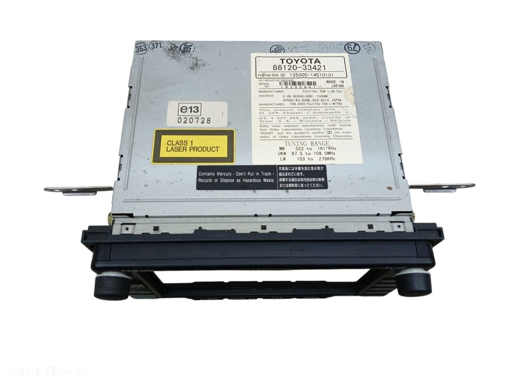 RADIO FABRYCZNE TOYOTA COROLLA VERSO I (2001-2004) 86120-33421 - 3