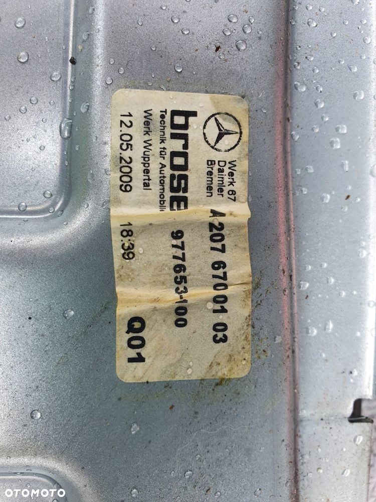 mechanizm szyb tylny mercedes w 207 coupe - 2