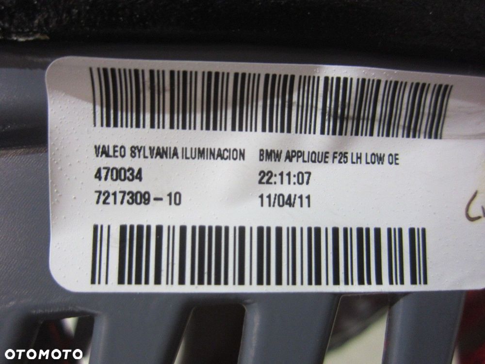 BMW X3 F25 LAMPA TYLNA W KLAPE LEWA LEWY TYŁ LOW 7217309 63217217309 - 8