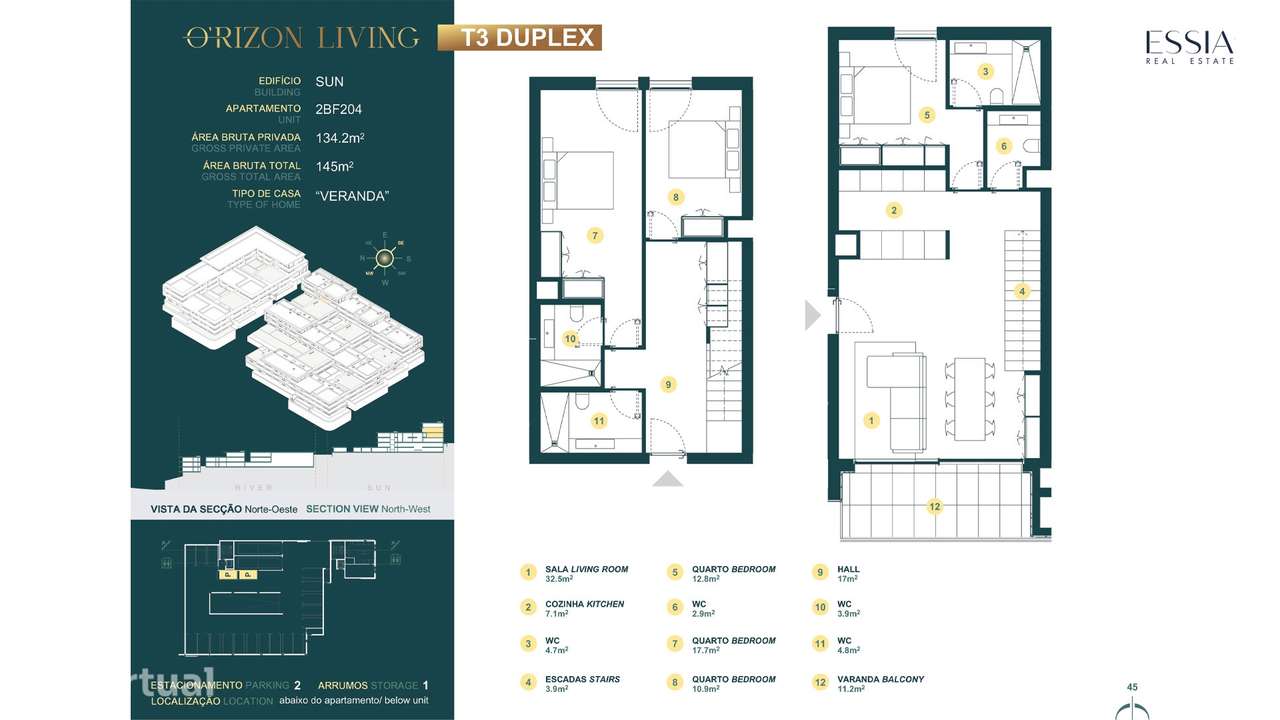 Apartamento T3 Duplex | Condomínio Privado com Vistas Rio Douro - Grande imagem: 4/27