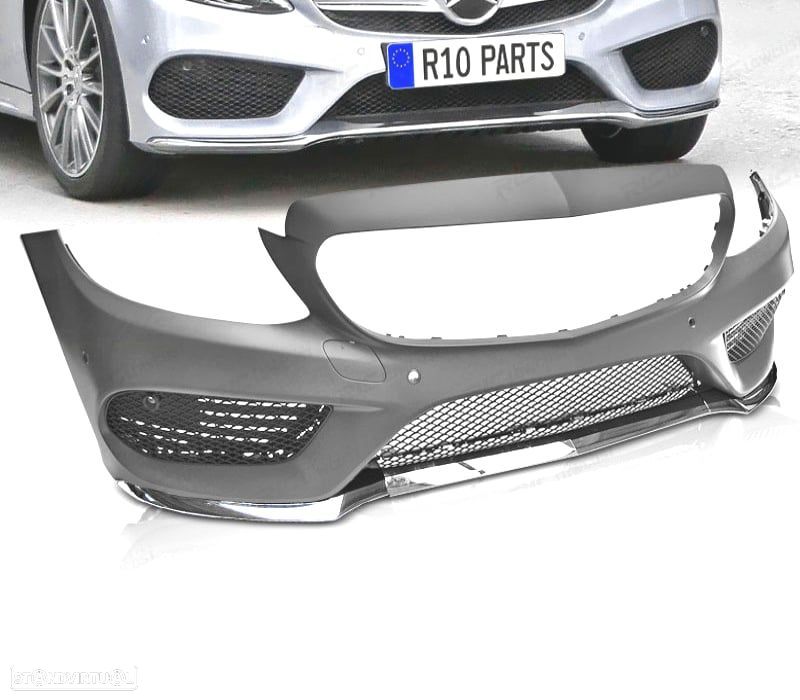 PARA-CHOQUES FRONTAL MERCEDES CLASE C W205 14-18 LOOK AMG PDC - 1