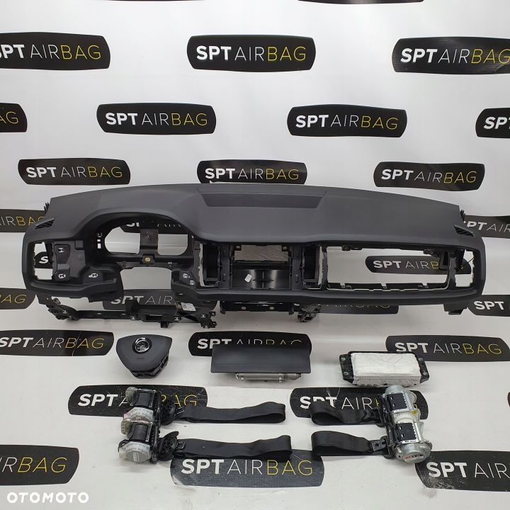 SKODA KODIAQ DESKA ROZDZIELCZA KONSOLA KOKPIT PULPIT PODUSZKI AIRBAG AIR BAG PASY KIT SET - 1