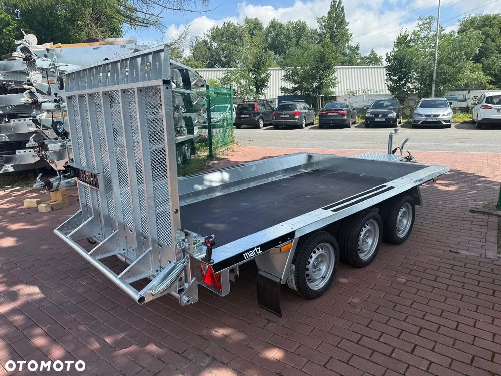 Martz Przyczepa do przewozu sprzętu budowlanego Martz Bau 350x160 3500kg 3 osie pod koparke koparka walec MOTOMUS od ręki - 5