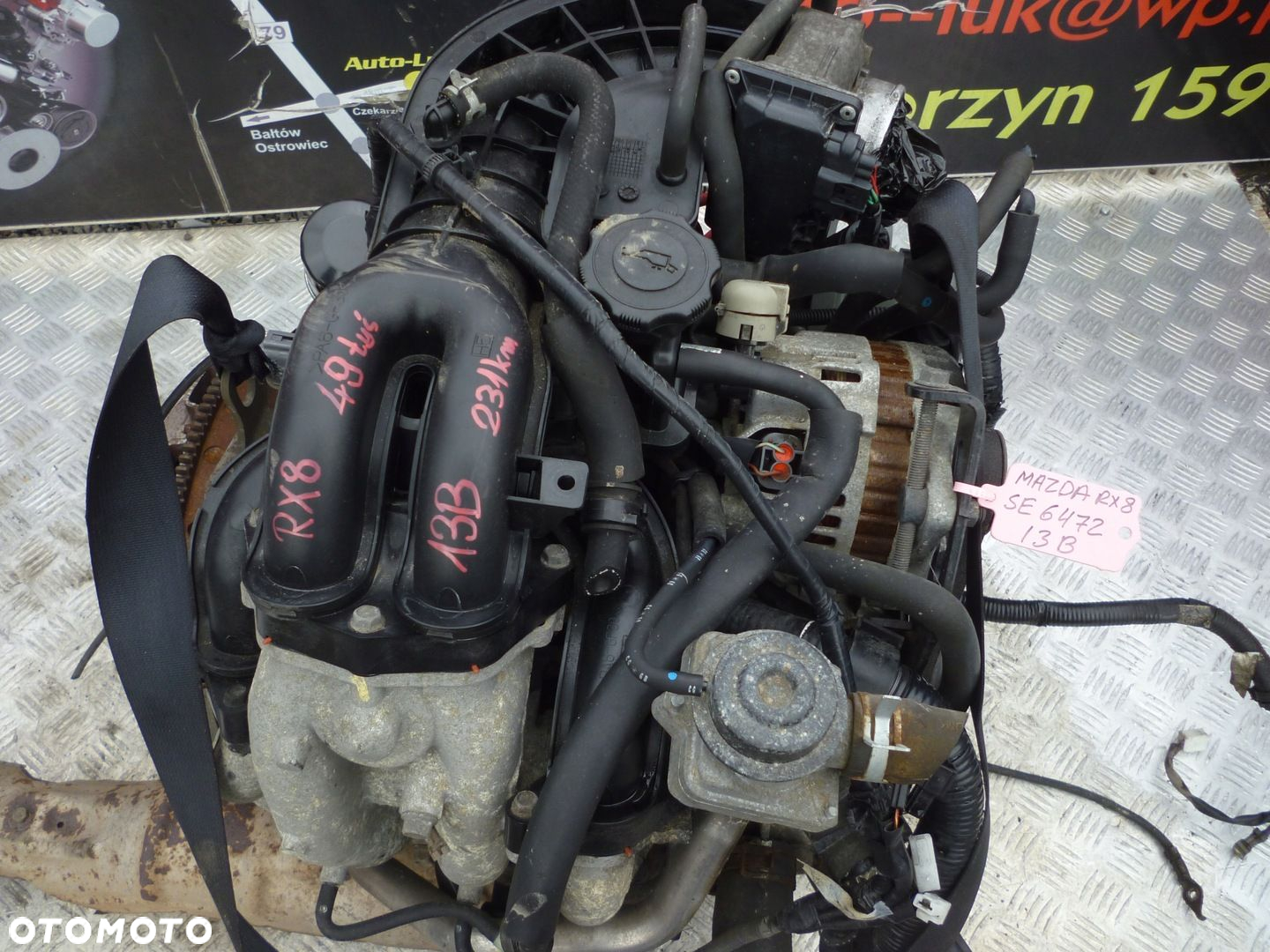 SILNIK KOMPLETNY MAZDA RX8 WANKEL 1.3 B 13B 231KM 49 TYS - 2